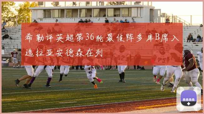 希勒评英超第36轮最佳阵多库B席入选拉亚安德森在列