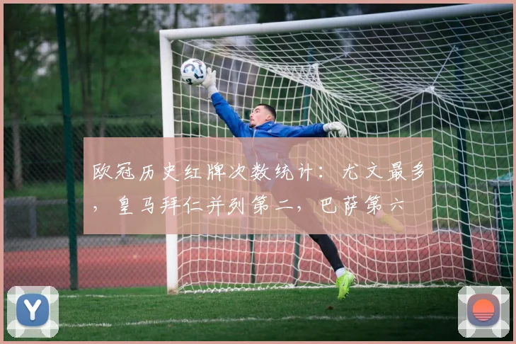 欧冠历史红牌次数统计：尤文最多，皇马拜仁并列第二，巴萨第六